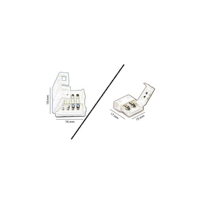 Conector rápido 10mm para Tira LED