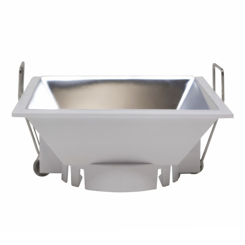 Aro cuadrado Gris para dicroica LED GU10 MR16