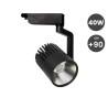 Foco LED 40W Negro para Carril Monofásico 35º