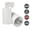 Foco LED 40W Blanco para Carril TRIFASICO BRIDGELUX Chip 100º CRI +90- 3 Años de garantía