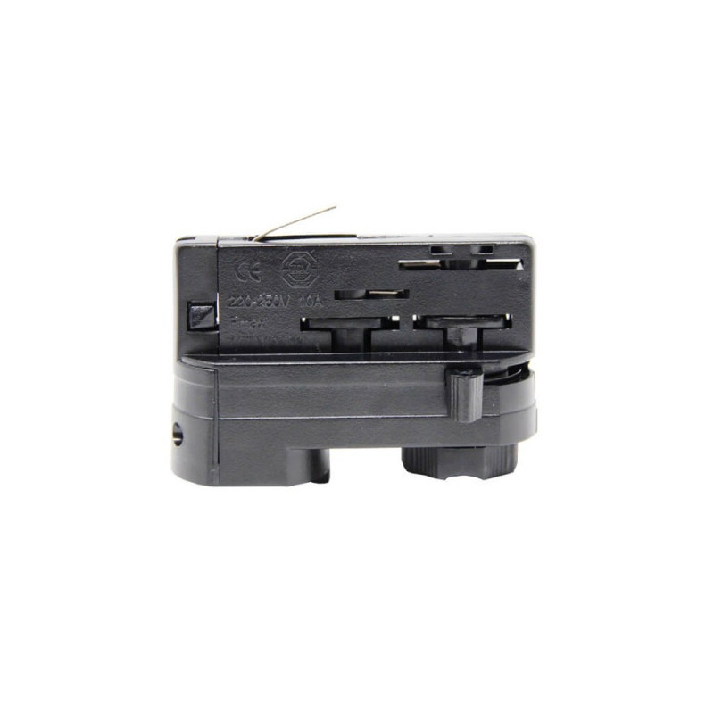 Conector adaptador de carril TRIFASICO Negro