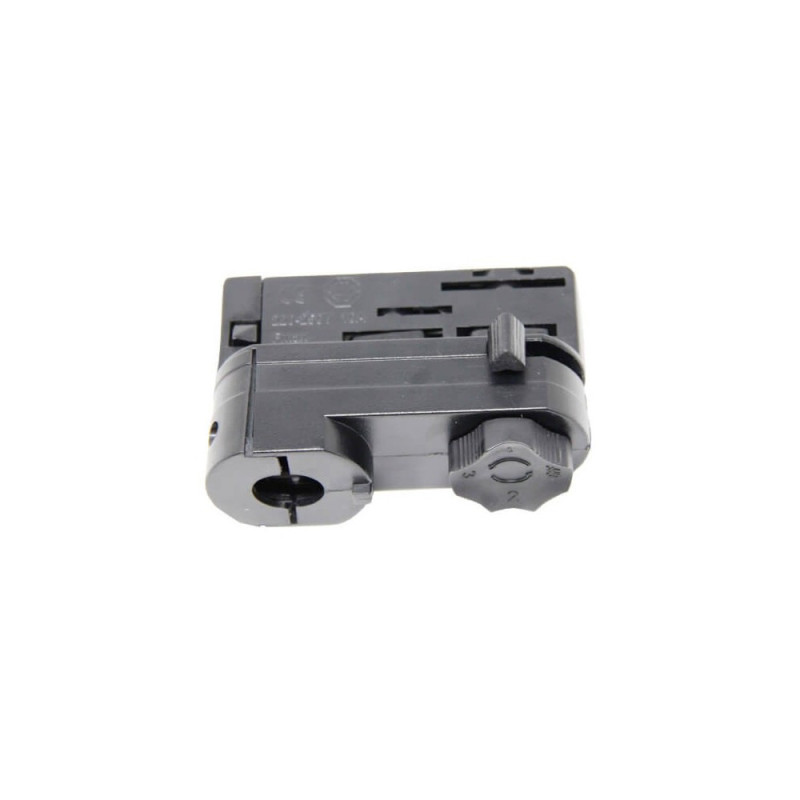 Conector adaptador de carril TRIFASICO Negro