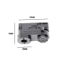 Conector adaptador de carril TRIFASICO Negro