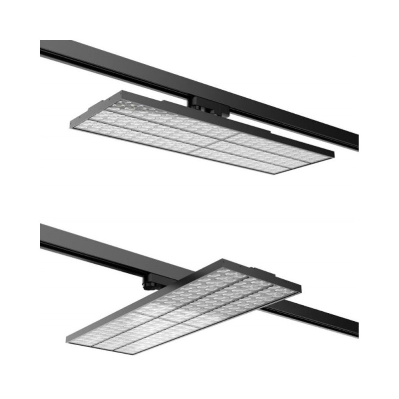 Conector adaptador de carril TRIFASICO Negro