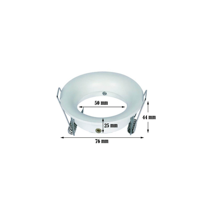 Aro Fijo para Dicroica circular Blanco GU10-MR16