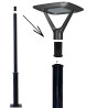 Soporte adaptador de luminaria LED para columna - 75mm