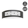 Aplique para LED E27 Gris Exterior- 3 Años de garantía