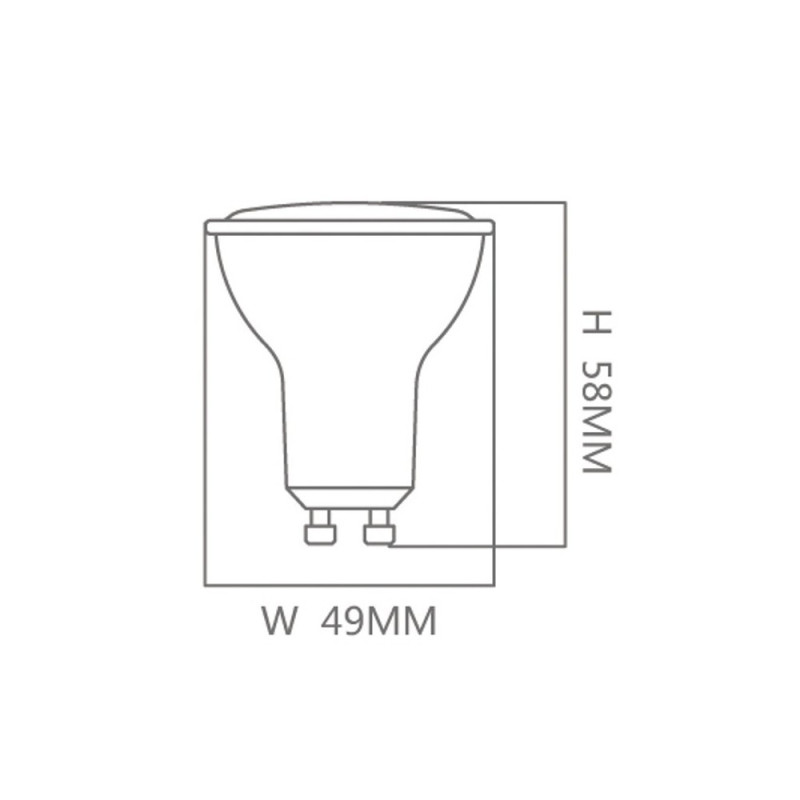 Dicroica LED 6W 100° GU10 - OSRAM CHIP - 3 Años de garantía