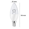 Bombilla LED Vela con Lente 6W E14 C37 - OSRAM CHIP - 3 Años de garantía