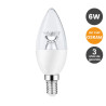 Bombilla LED Vela con Lente 6W E14 C37 - OSRAM CHIP - 3 Años de garantía