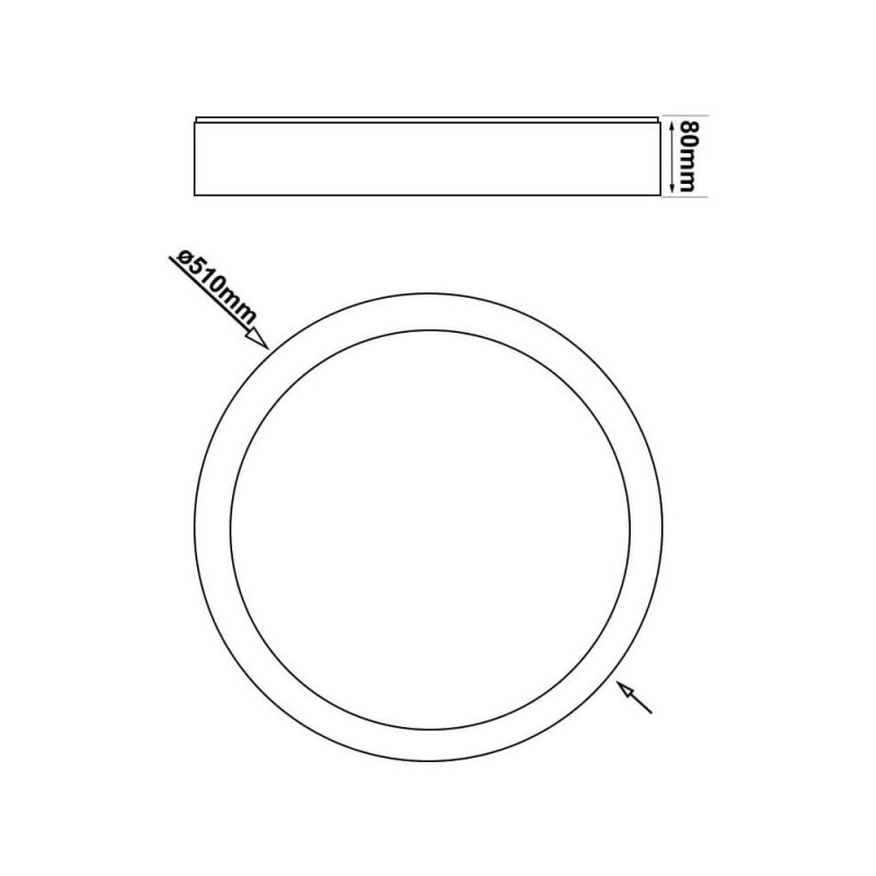 Plafón LED 36W - Dimable - CCT + Mando Control