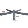 Cruceta de Acero de 4 Brazos para columna