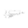 Brazo Aluminio modelo Villa 52cm