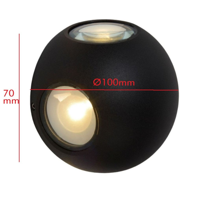 Aplique LED 12W Pared IP65 Exterior chip Bridgelux