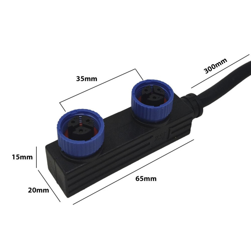 Cable Conector Estanco M15 de 30Cm - 3*0.75 para Magnum DOB