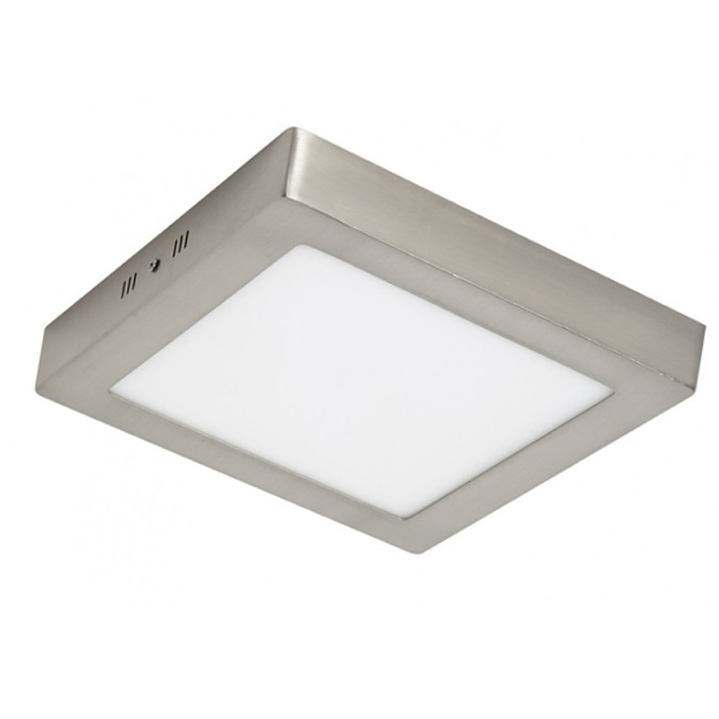 Plafón LED 8W Cuadrado Acero Inoxidable - CCT - OSRAM CHIP