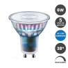 Dicroica LED 6W Cristal GU10 Dimable Triac Samsung Chip 5 años de garantia
