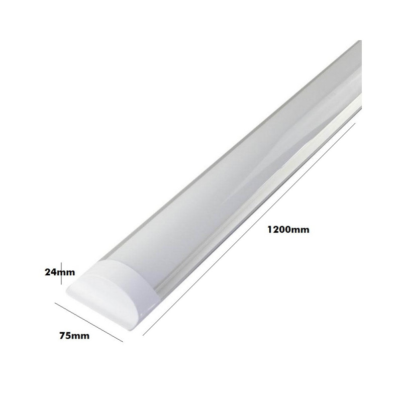 Regleta Plana Led 40W 120cm Philips Lumileds Chip 130 Lm/w- 3 AÑOS DE GARANTIA