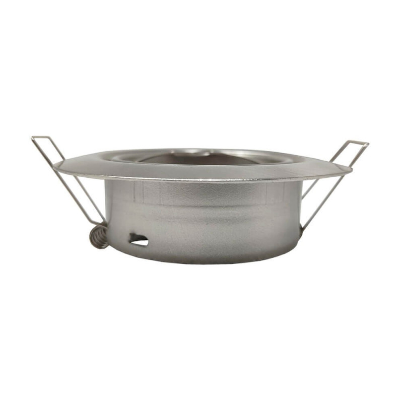 Aro Redondo Niquel Satinado Slim Orientable para dicroica LED GU10 MR16