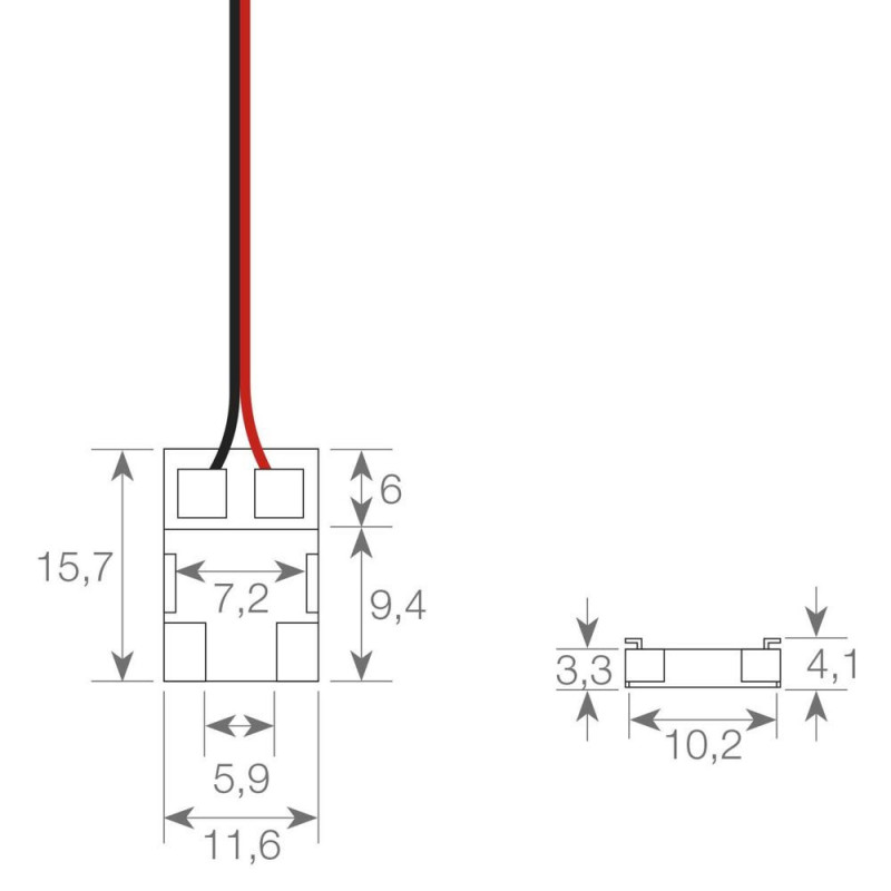 Pack 10 Conector Transparente para tiras LED COB y SMD de 8 mm y 10mm IP20