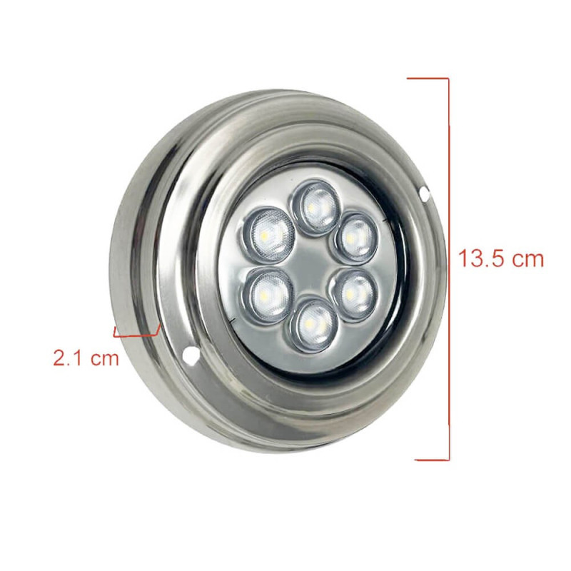 Lámpara LED Sumergible 12W 12V IP68 Acero Inoxidable 316