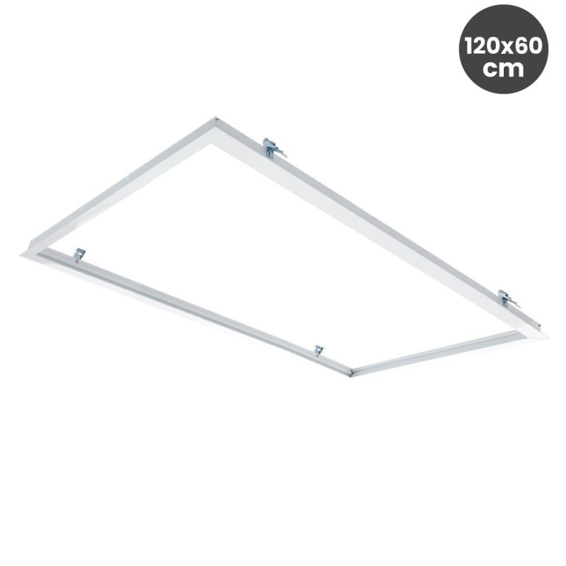 Marco para empotrar Panel LED de 120x60 cm color Blanco