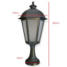 Farol aluminio sobre muro para Lámpara LED E27