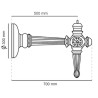 Soporte para Farola Antorcha Aluminio 70cm