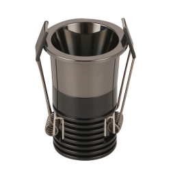 Empotrable LED 6W Negro Bridgelux  40° UGR11 130Lm/W. 3 años garantia
