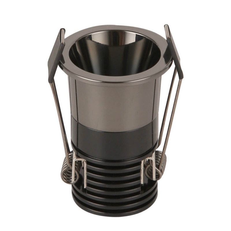 Empotrable LED 6W Negro Bridgelux  40° UGR11 130Lm/W. 3 años garantia