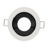 Aro Redondo Orientable Blanco y negro para  GU10 MR16  Ø85mm Aluminio