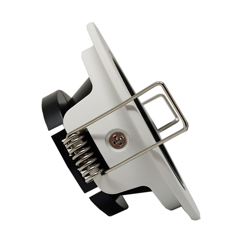 Aro Redondo Orientable Blanco y negro para  GU10 MR16  Ø85mm Aluminio