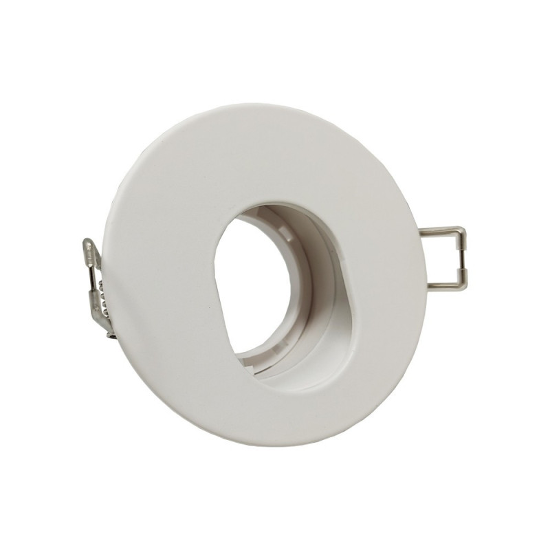 Aro Redondo Orientable Blanco para dicroica LED GU10 MR16 Aluminio