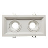 Marco BLANCO doble orientable para dos dicroicas LED GU10-MR16