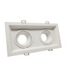 Marco BLANCO doble orientable para dos dicroicas LED GU10-MR16