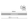 Foco LED Potencia Seleccionable desde 41w a 66w 150 cm  Blanco Carril TRIFÁSICO Driver VOSSLOH 5 años de garantia