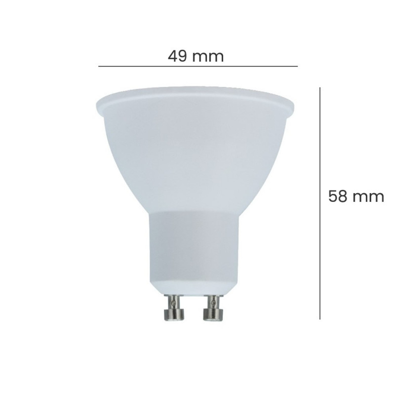 Dicroica LED 6W 38° GU10 - OSRAM CHIP - 3 Años de garantía