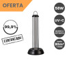Torre de esterilización Luz ultravioleta UV-C 58W. 80m2 en 1 hora
