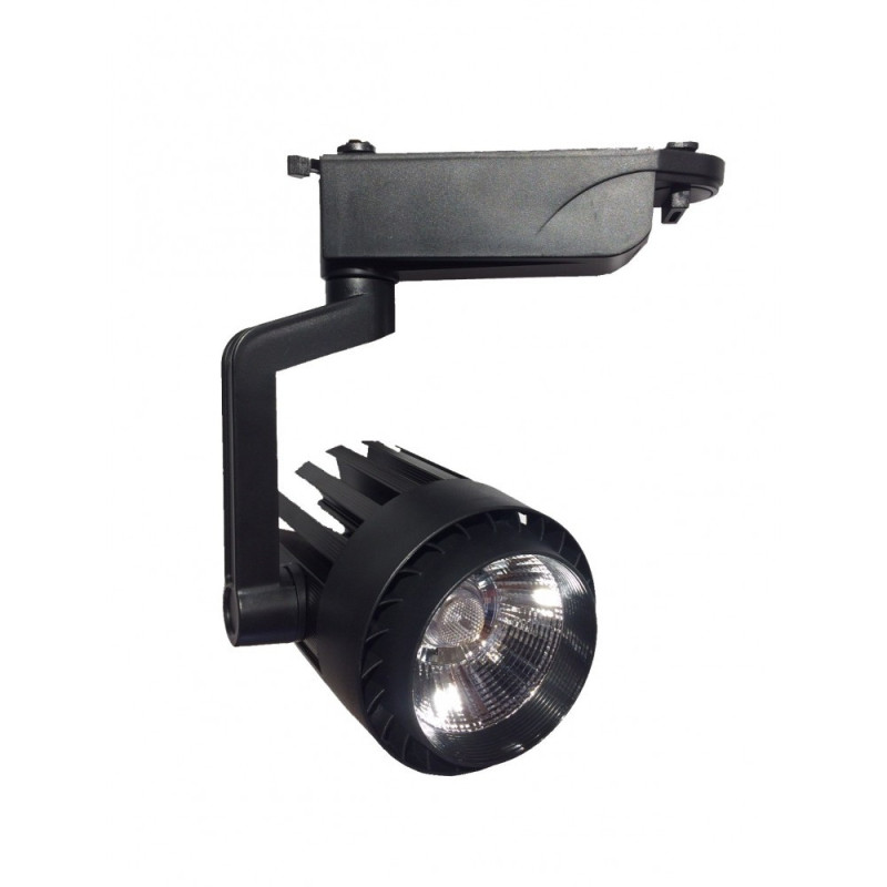 Foco LED 30W Negro para Carril Monofásico 35º Chip Bridgelux
