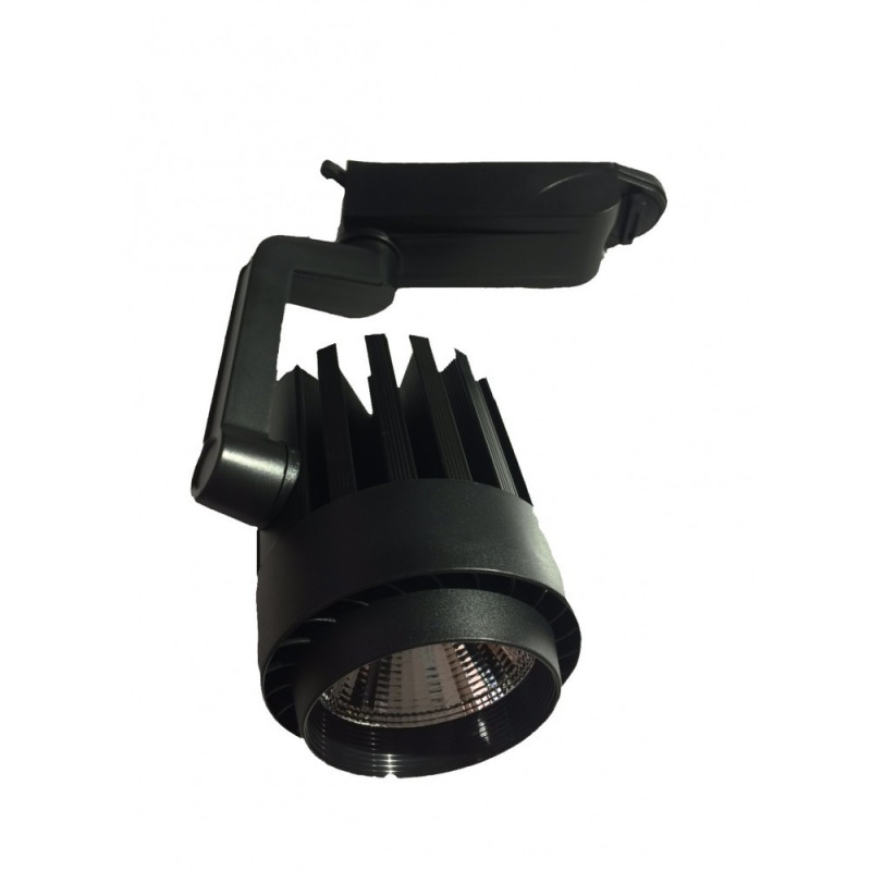 Foco LED 30W Negro para Carril Monofásico 35º Chip Bridgelux