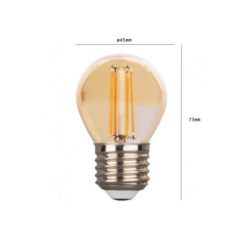 Bombilla LED de Filamento 4W Regulable  E27 G45