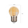 Bombilla LED de Filamento 4W Regulable  E27 G45