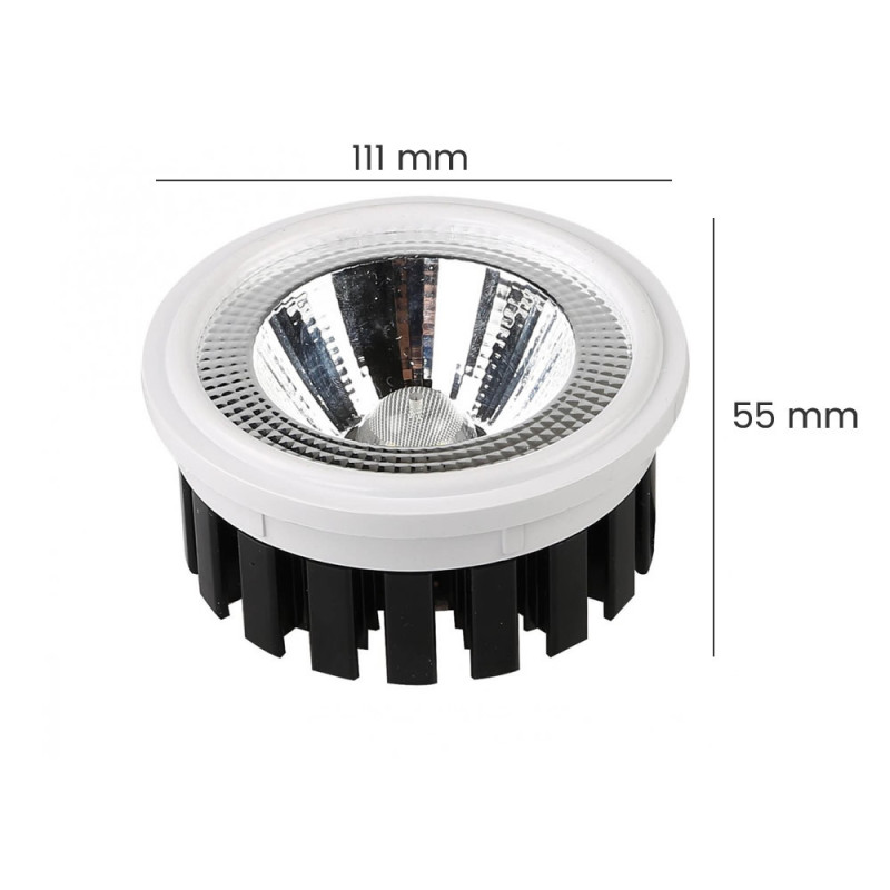 Lámpara LED AR111 Color y potencia seleccionable 24W -22W - 20W -18W CRI +92 Chip Bridgelux