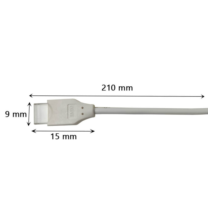 Conector de Inicio para Tiras LED COB o SMD  8mm - IP65