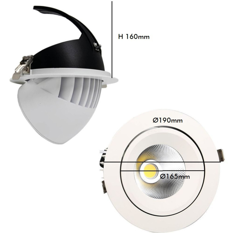 Foco Empotrable Orientable LED 44W 24º Color seleccionable y Driver Philips - 3 Años de garantía