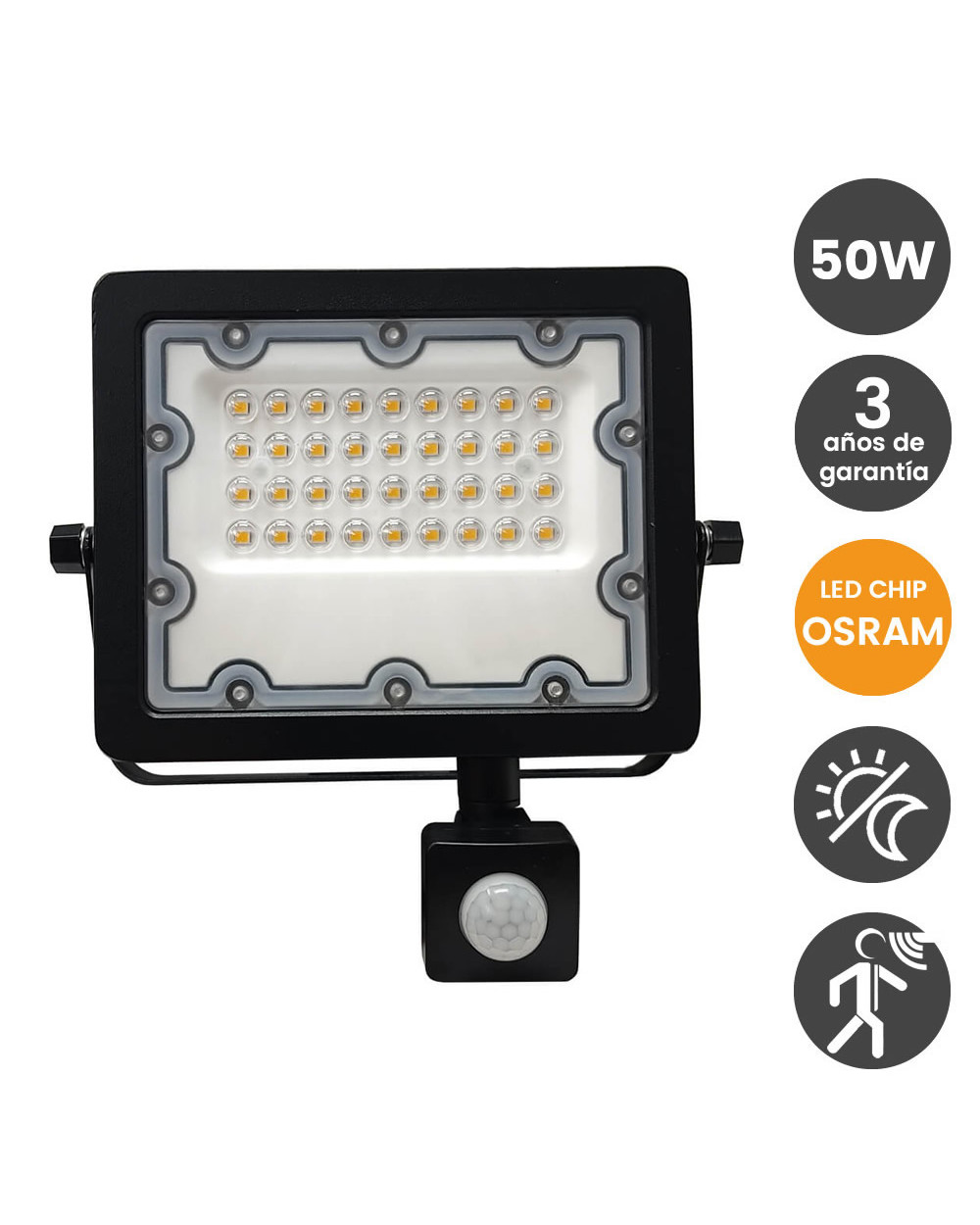 Foco Led 50w Con Sensor De Movimiento