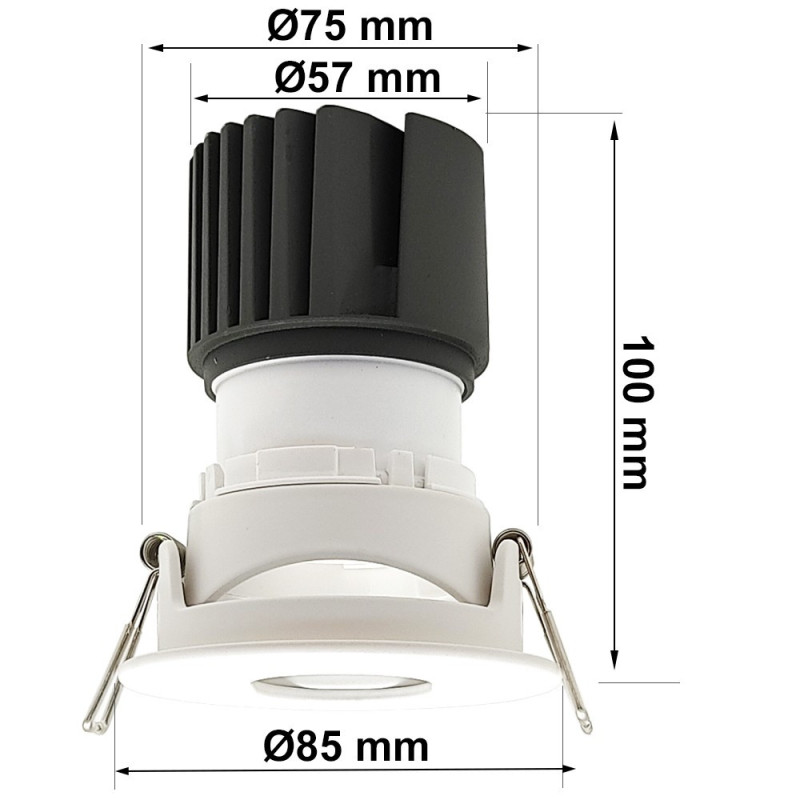Foco Downlight Empotrable LED 15W Direccionable Blanco CRI+92 UGR13