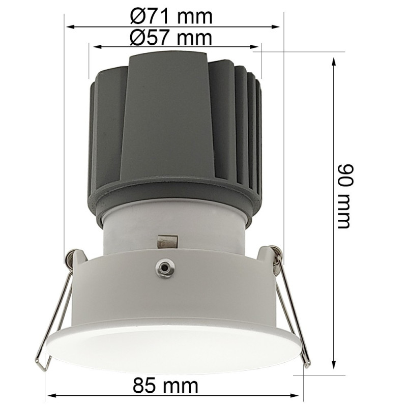 Foco Downlight Empotrable LED 15W Circular Blanco CRI+92 UGR13