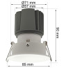 Foco Downlight Empotrable LED 15W Circular Blanco CRI+92 UGR13