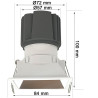 Foco Downlight Empotrable LED 15W Plata Cuadrado CRI+92 UGR13
